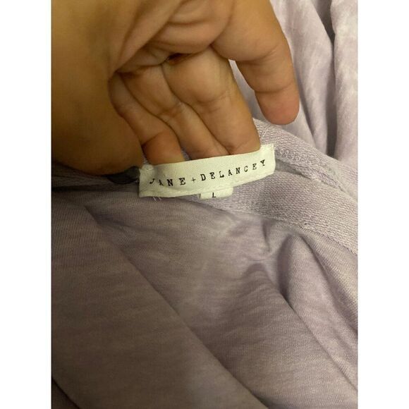 Jane + Delancey Women's Lavender Button Shoulder boat neck 3/4 sleeve Top size L - Picture 5 of 8